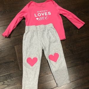 Carter’s “Daddy Loves Me” pant and shirt set
